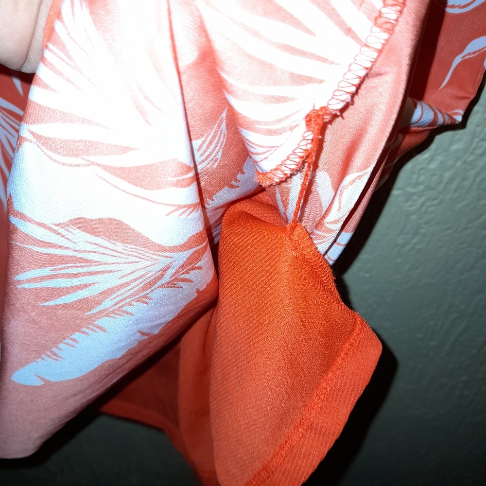 🔥🔥Old Navy Sundress Twisted back Orange Combo lined - Picture 3 of 8